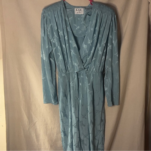 Vintage Pants - Vintage floral green jumpsuit